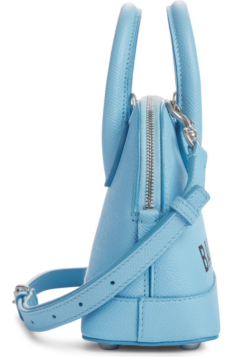 Balenciaga Extra Extra Small Ville Logo Leather Crossbody Satchel, Alternate, color,