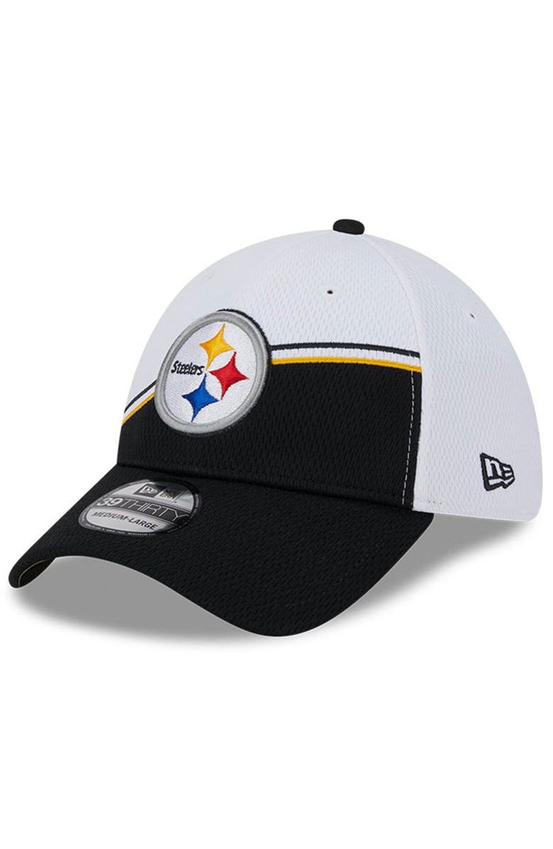New Era Men's New Era White/Black Pittsburgh Steelers 2023 Sideline 39THIRTY Flex Hat, Alternate, color, White