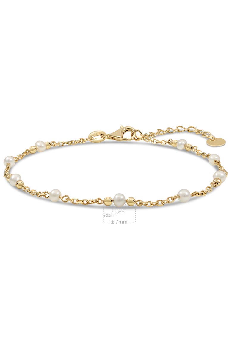 Freshwater Pearl Chain Bracelet in 14K Gold, 7mm, Alternate, color, Yellow Gold