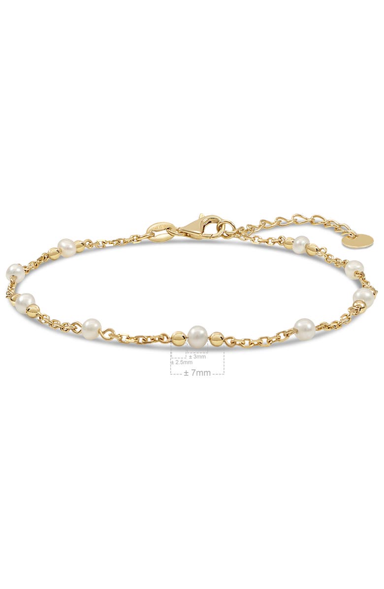 DEVATA Freshwater Pearl Chain Bracelet in 14K Gold, 7mm, Alternate, color, Yellow Gold