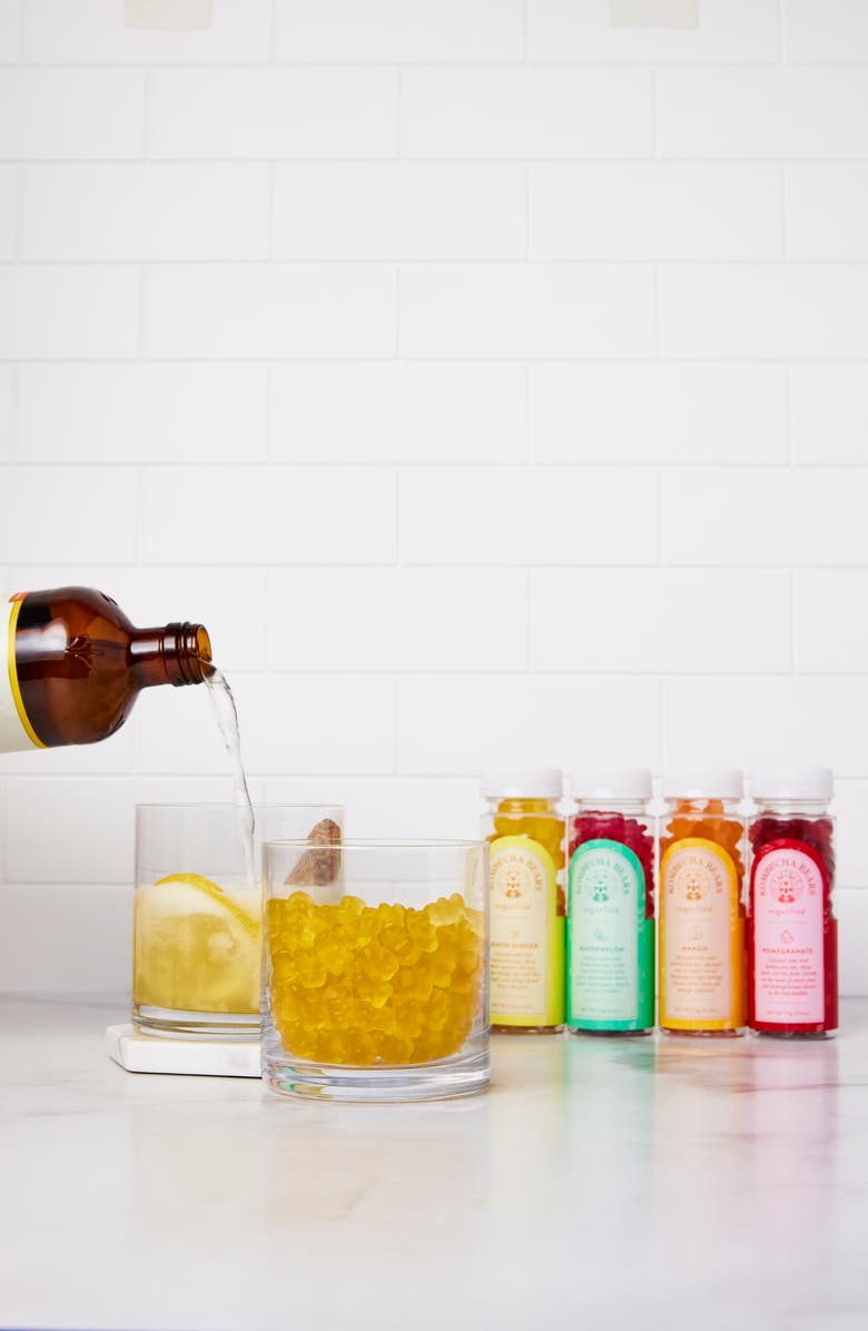 sugarfina Kombucha Bears Set of Four Bottles, Alternate, color,