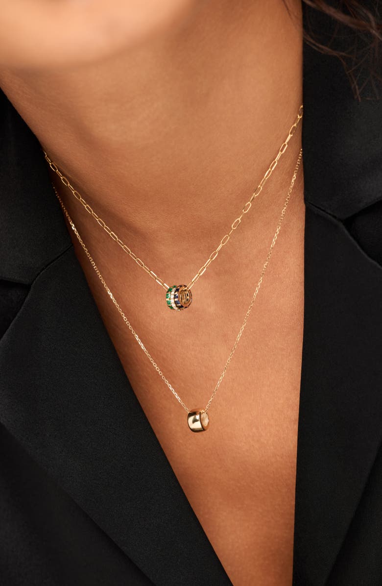 Ana Luisa Solid Yellow Gold - Luna Charm Necklace, Alternate, color, Gold