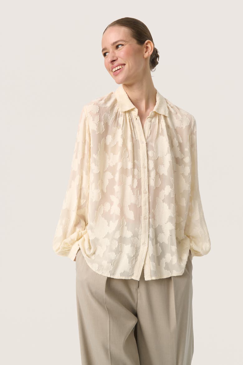 SLFelisia Loose Fit Long Sleeve Shirt, Main, color, Sandshell
