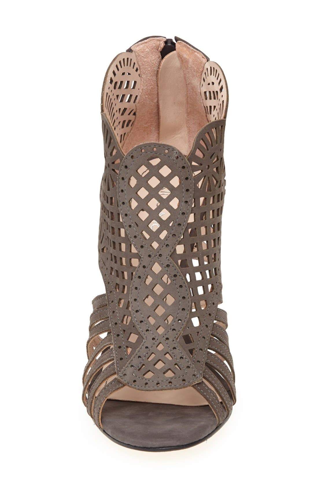 'Mirelle' Cutout Bootie, Alternate, color, CHARCOAL