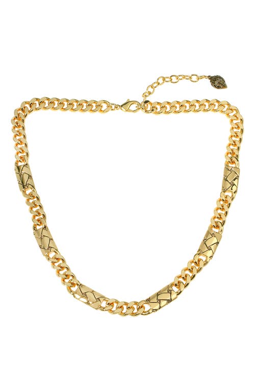 KURT GEIGER KURT GEIGER LONDON QUILTED BAR STATION CHAIN NECKLACE