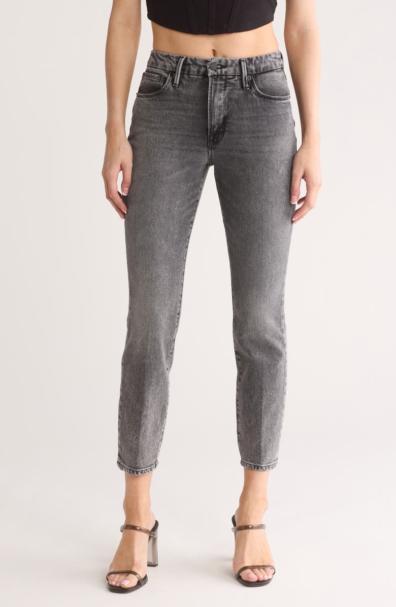 Good American Good Classic Straight Leg Jeans, Main, color, 