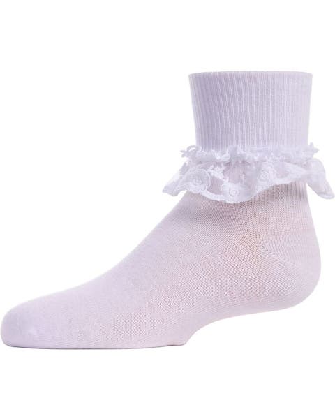 Layered-Lace Ruffle-Trim Ankle Sock (Toddler, Little Kid & Big Kid)