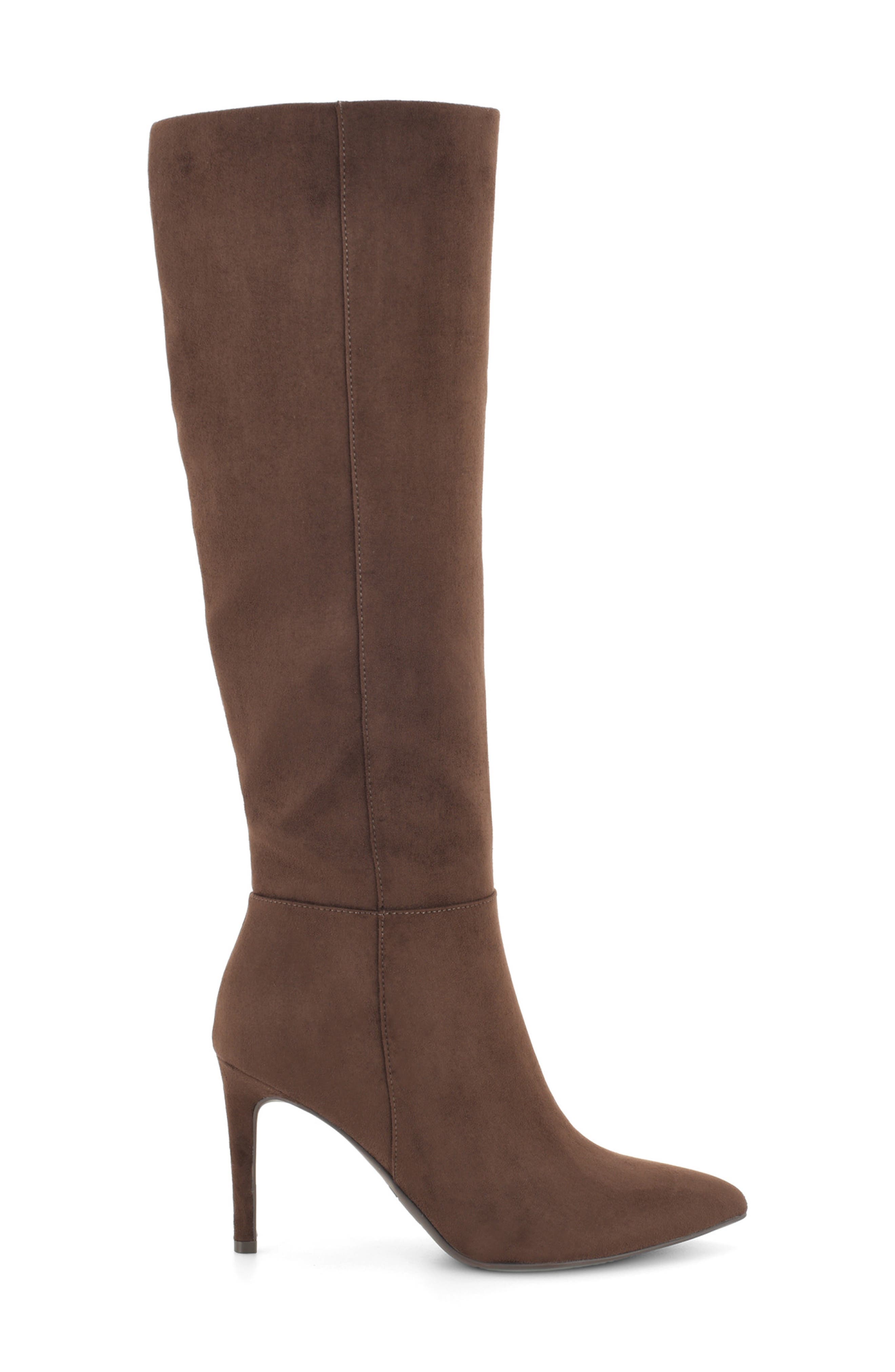 Reeko Faux Leather Pointed Toe Boot, Alternate, color, DARK BROWN