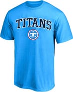 FANATICS Men's Fanatics Light Blue Tennessee Titans Big & Tall Arch Over Logo T-Shirt