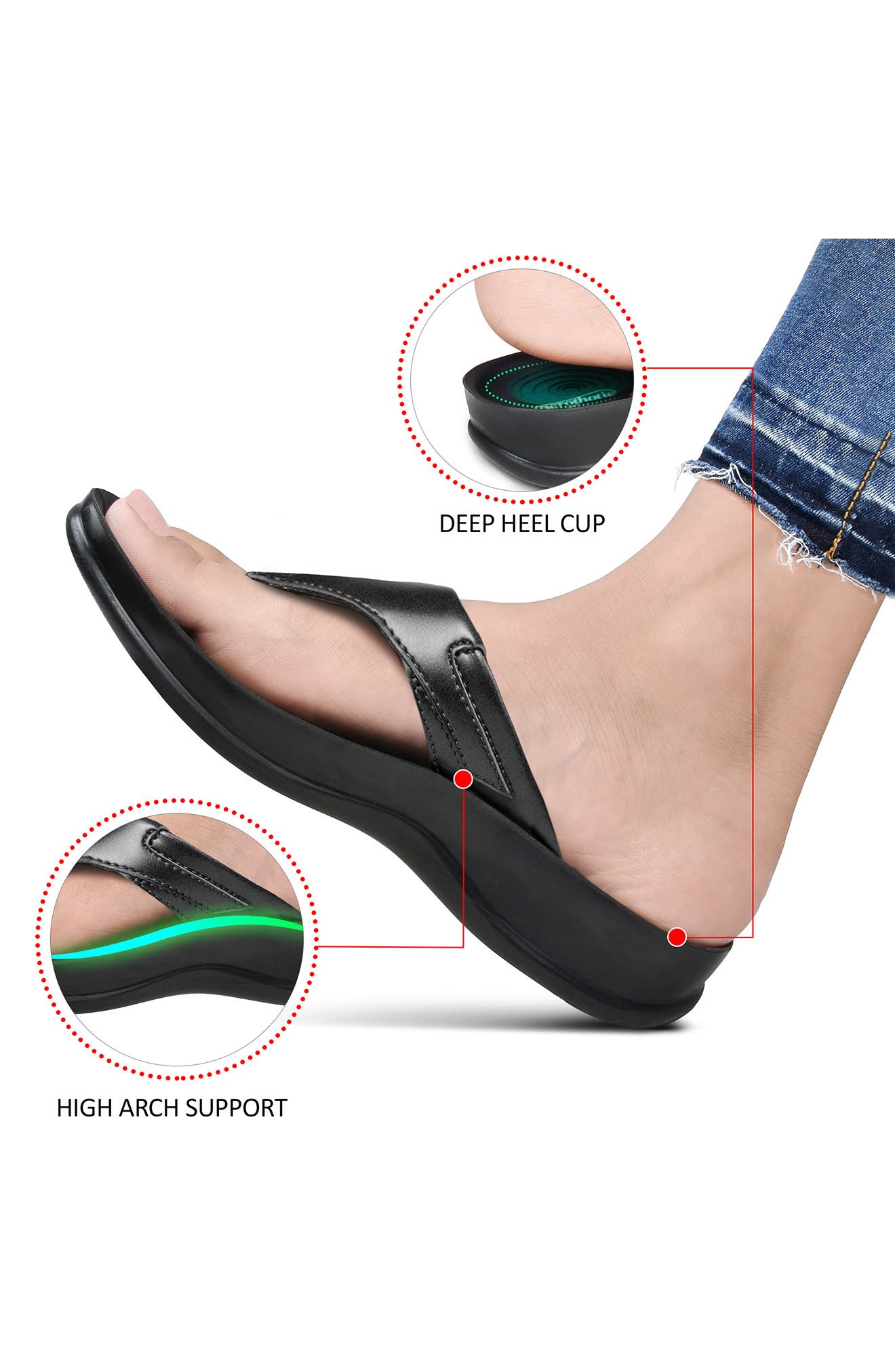 AEROTHOTIC Algiz Waterproof Flip Flop, Alternate, color, 