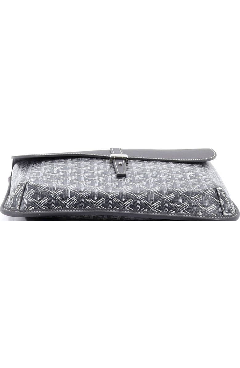 Pre-Owned Goyard Coursier Messenger Bag Coated Canvas and Leather, Alternate, color, Gray