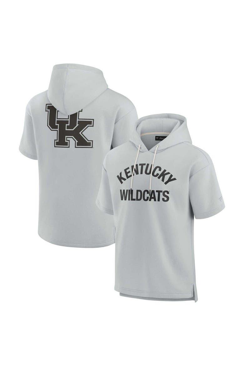 Unisex Fanatics Signature Gray Kentucky Wildcats Elements Super Soft Fleece Short Sleeve Pullover Hoodie, Main, color, Gray