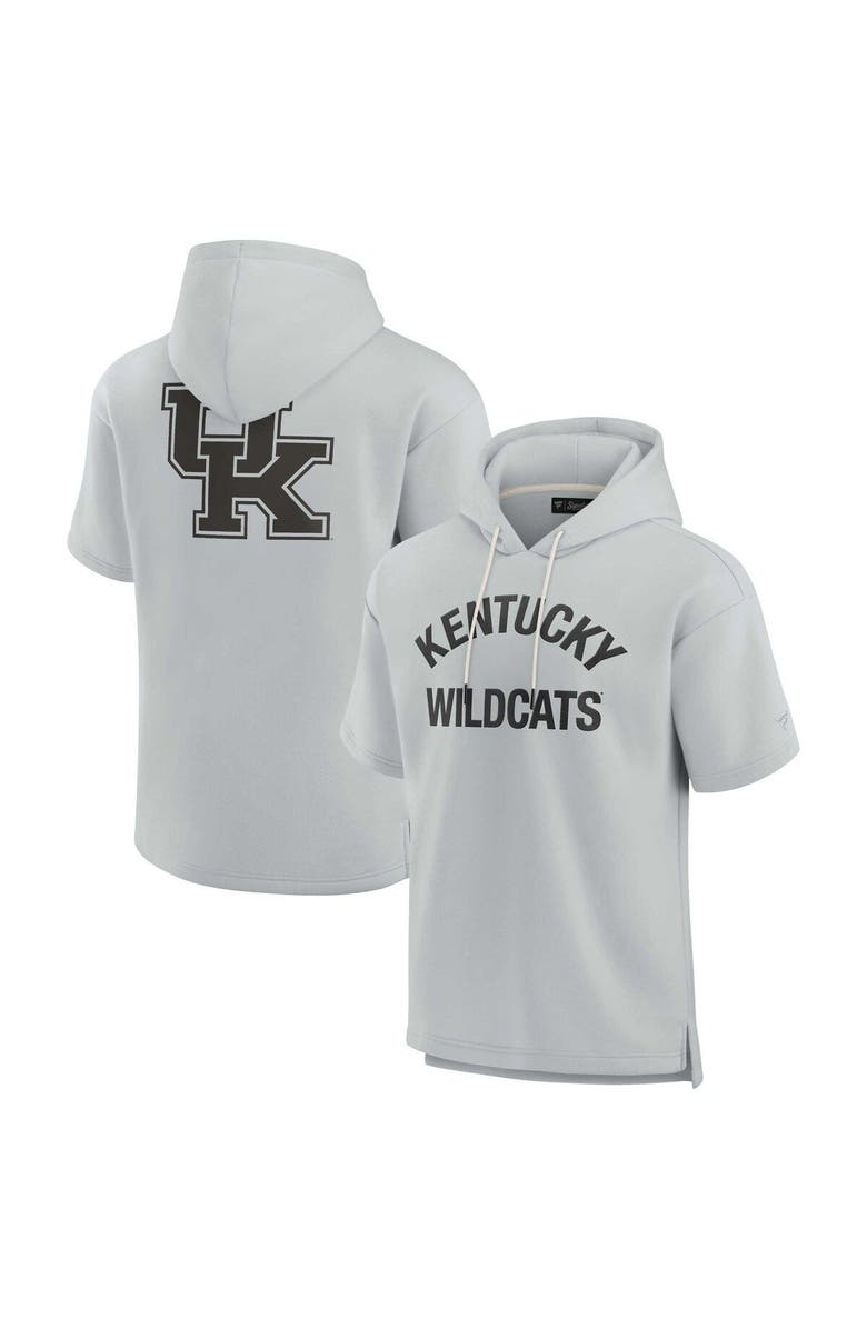 Fanatics Signature Unisex Fanatics Signature Gray Kentucky Wildcats Elements Super Soft Fleece Short Sleeve Pullover Hoodie, Main, color, Gray