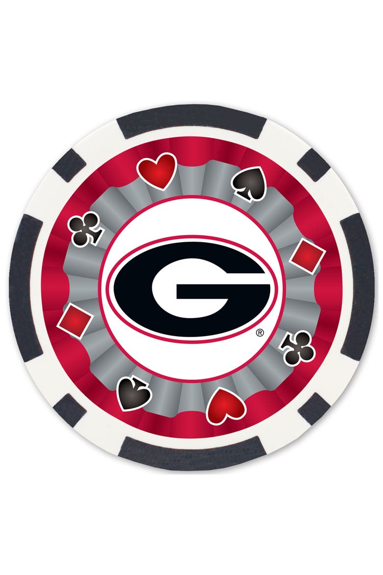 Georgia Bulldogs 100 Piece Poker Chips, Alternate, color, Multicolor