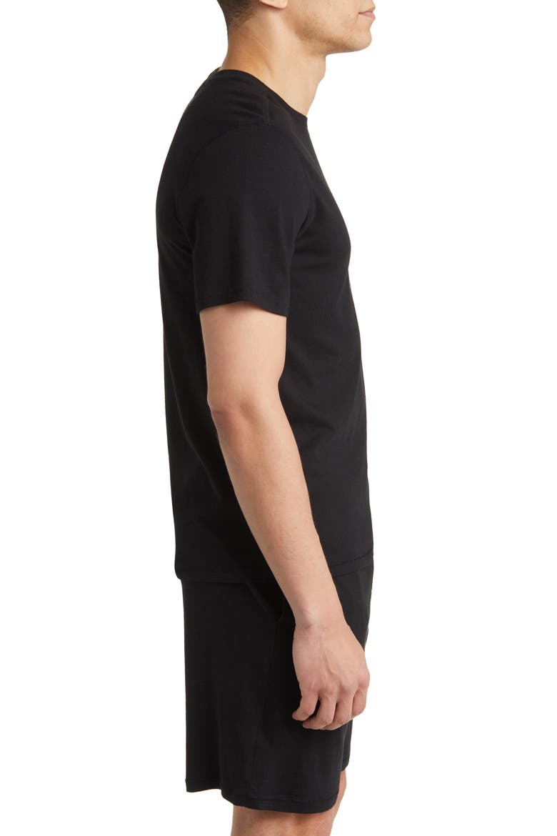 Cotton & Tencel® Modal Crewneck T-Shirt, Alternate, color, BLACK