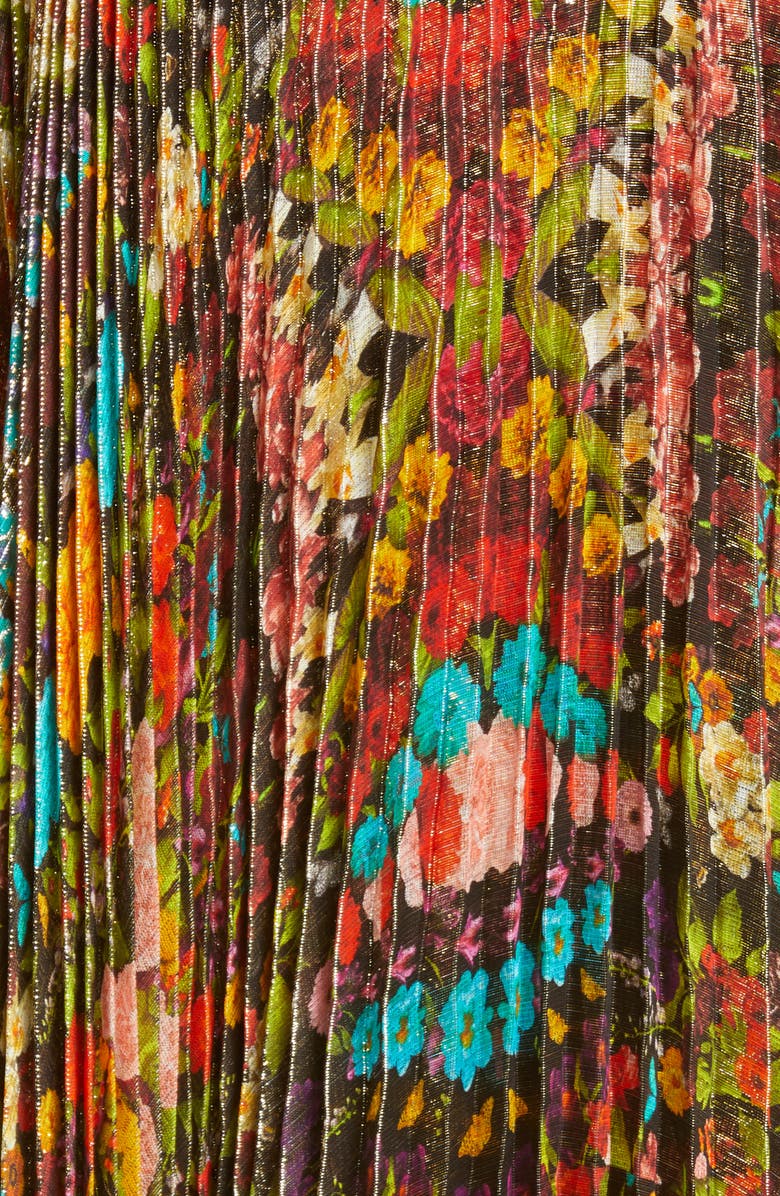 Alice + Olivia Katz Sunburst Pleated Maxi Skirt, Alternate, color,