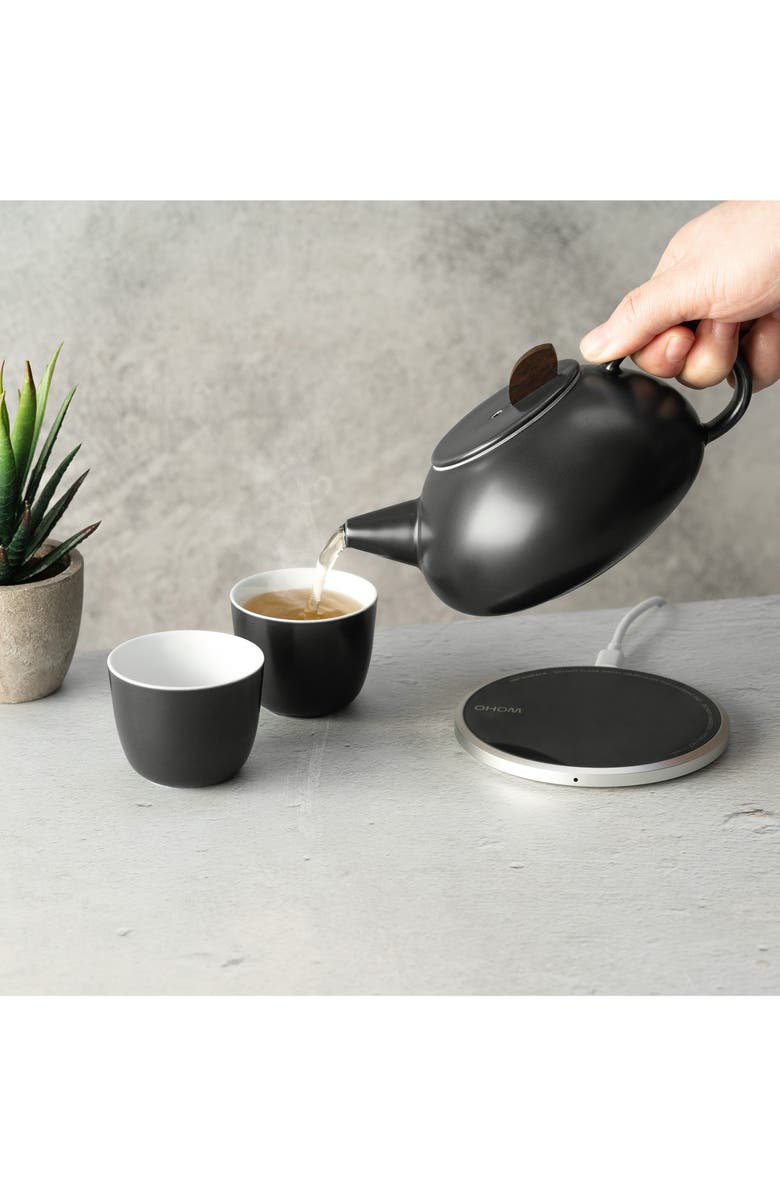 OHOM Leiph Ceramic Self-Heating Teapot Set, Alternate, color,