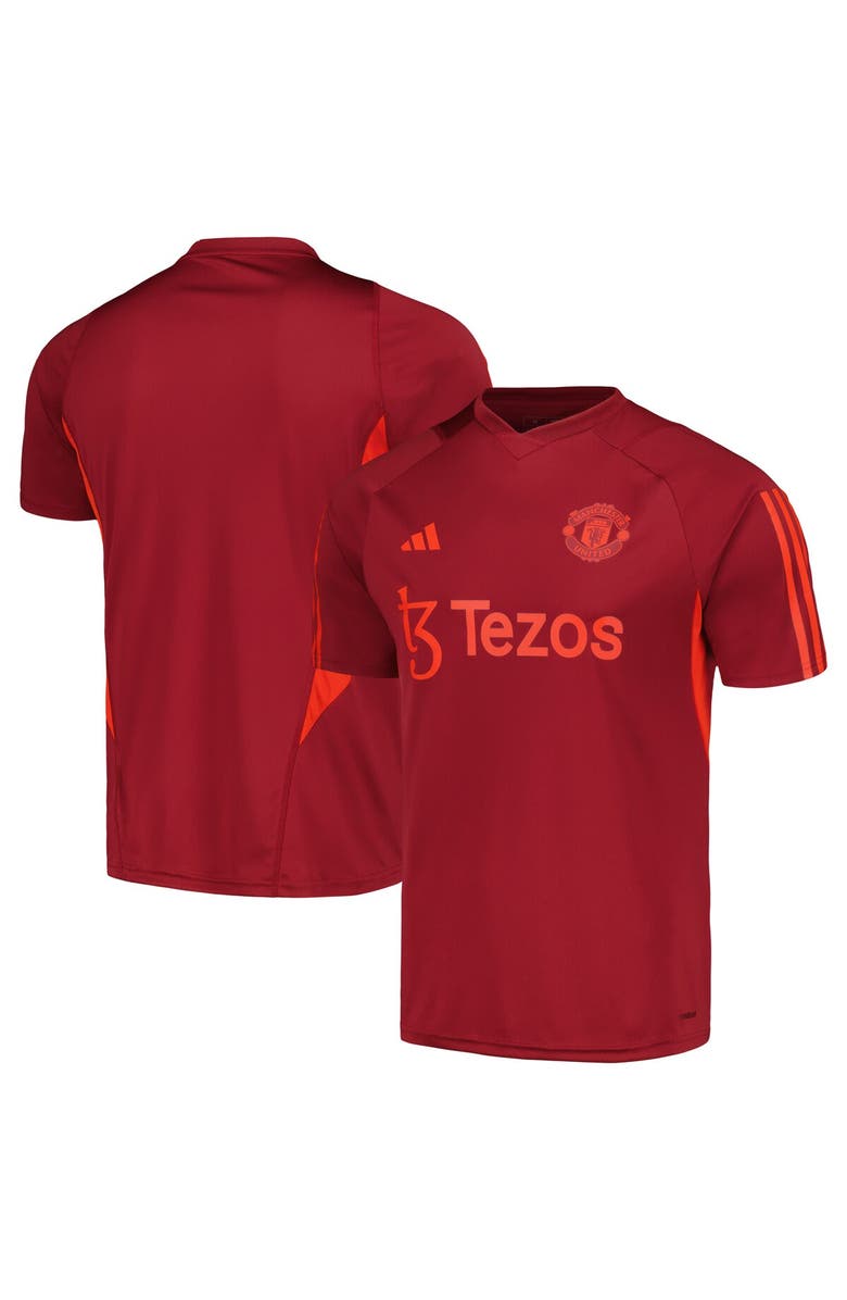 adidas Men's adidas Burgundy Manchester United 2023/24 Training Jersey, Main, color, 
