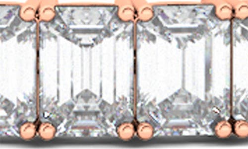 Hautecarat Emerald Cut Lab Created Diamond Tennis Bracelet In 18k Rose Gold
