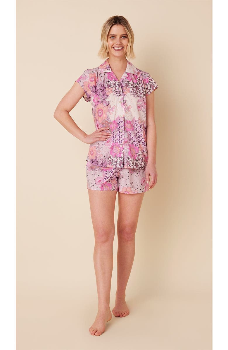 The Cat's Pajamas Luxe Pima Short Print Set, Main, color, Piper