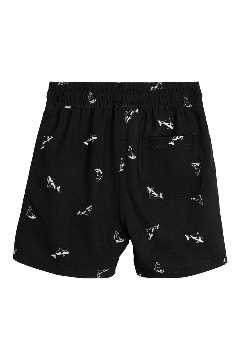 Kids' Orcas Swim Trunks, Alternate, color, BLACK