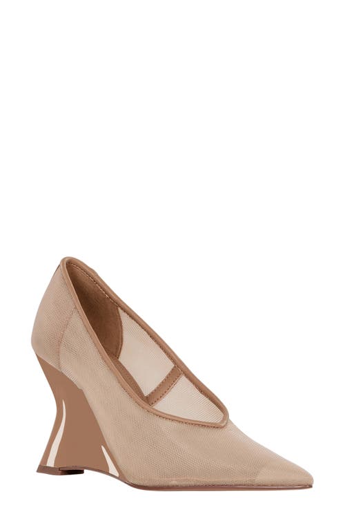 Katy Perry The Trendygurl Pointed Toe Wedge Pump In Caramel