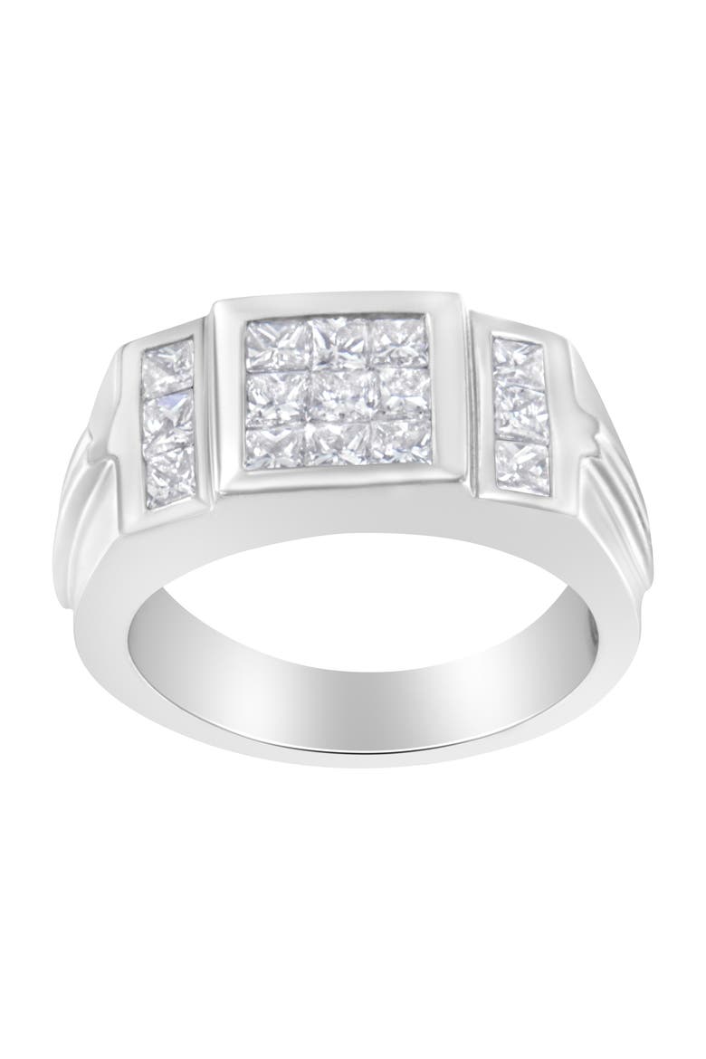 Men's 14K White Gold 2.0 cttw Diamond Cluster Ring, Alternate, color, White