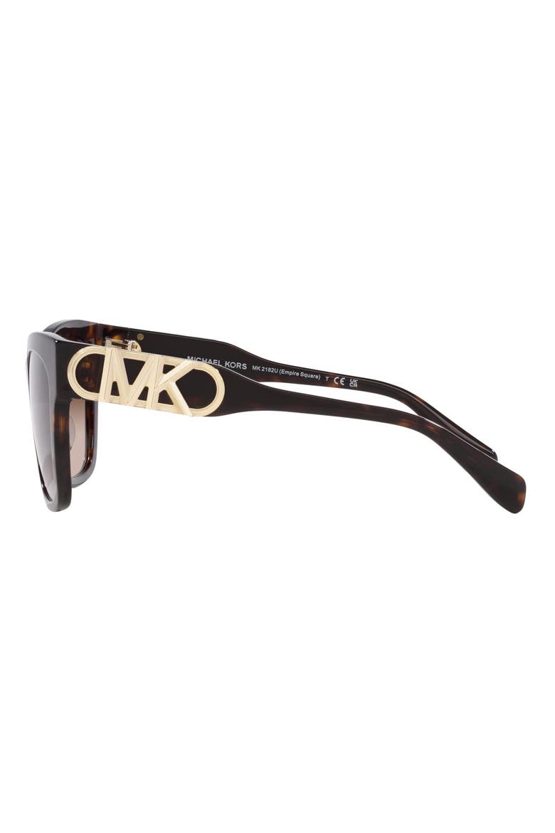 Empire 55mm Gradient Cat Eye Sunglasses, Alternate, color, DK TORT