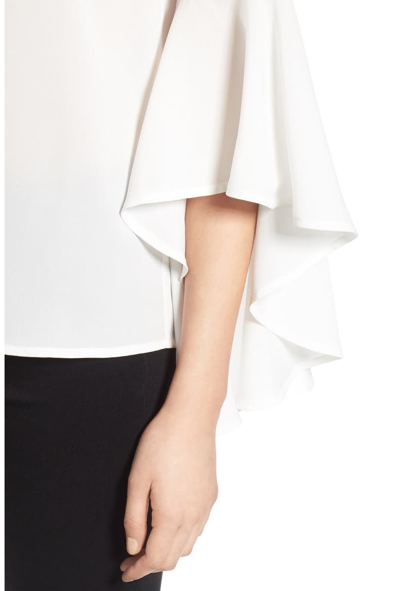 Bell Sleeve Off the Shoulder Top, Alternate, color, WHITE SNOW