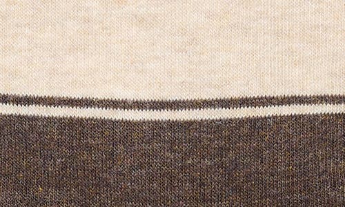 Cole Haan Stripe Dress Socks In Brown