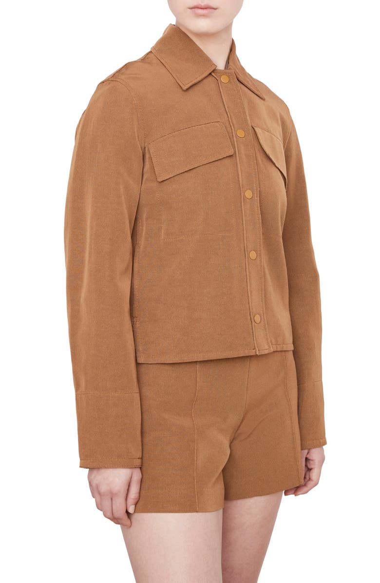 Vince Textured Cotton Blend Shirt Jacket, Alternate, color, Amber Wave