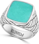 EFFY Sterling Silver Turquoise Ring - Size 10