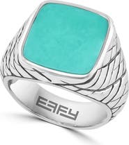 EFFY Sterling Silver Turquoise Ring - Size 10