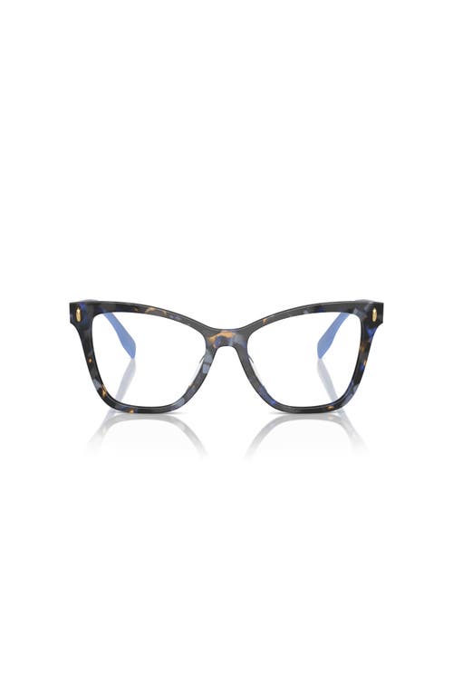 Tory Burch 53mm Cat Eye Optical Glasses In Brown