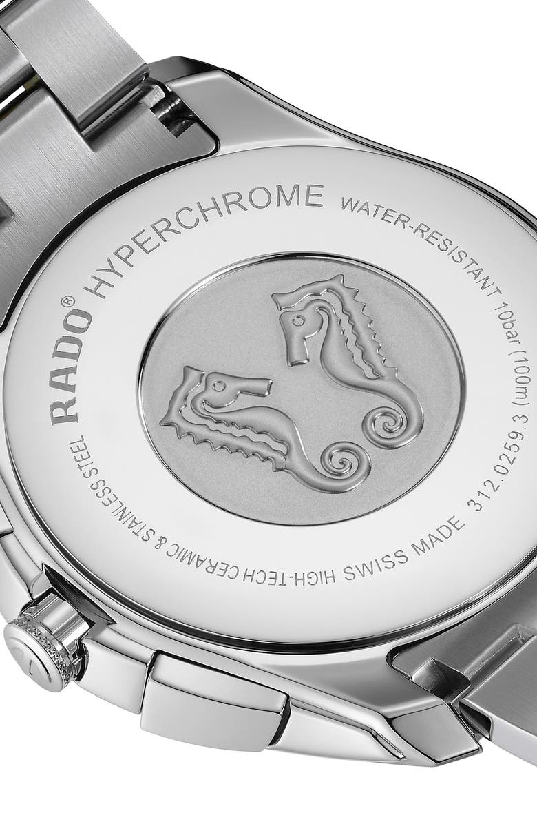 RADO HyperChrome Chronograph Bracelet Watch, 44.9mm, Alternate, color, Green