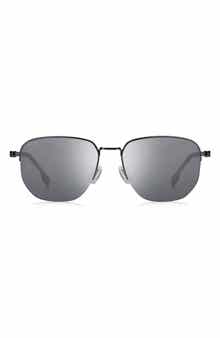 BOSS 57mm Rectangular Sunglasses