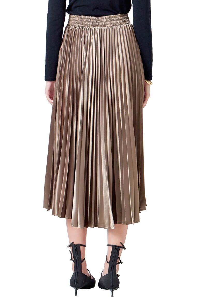Sunburst Pleated Skirt, Alternate, color, MOCHA