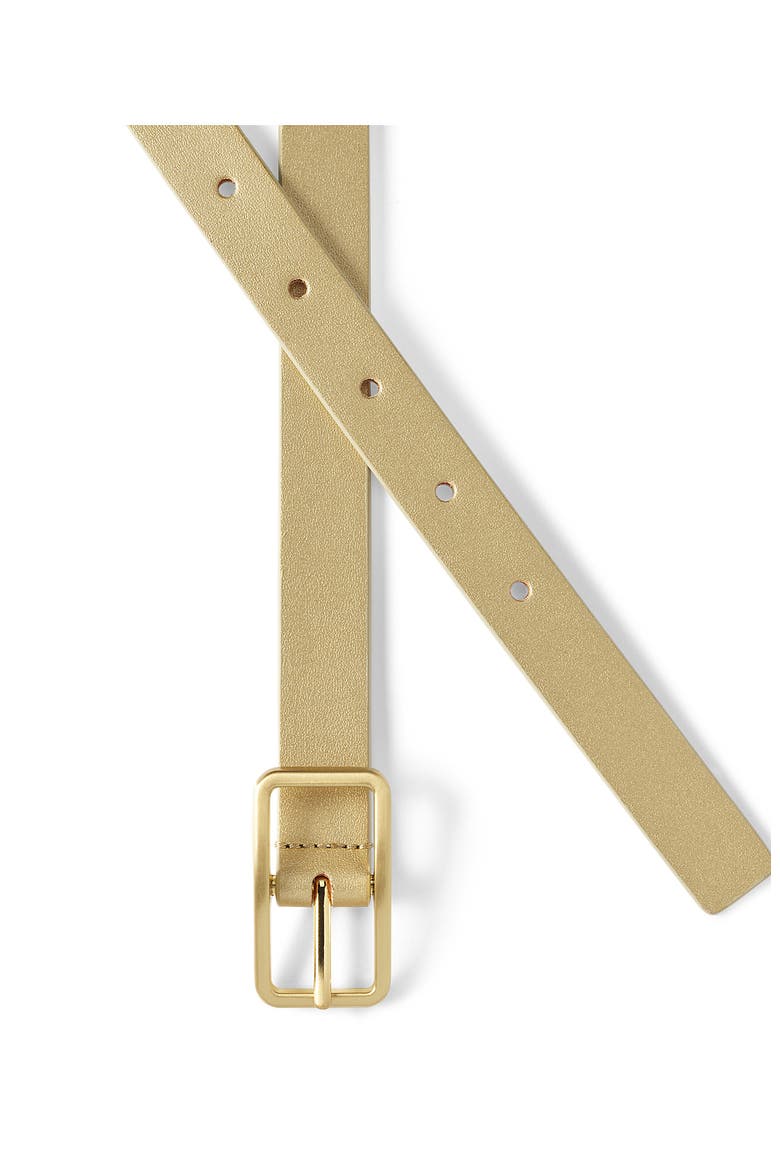 Reversible Skinny Belt, Alternate, color, Light Gold/Silver