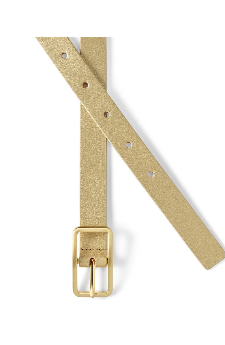 Lands' End Reversible Skinny Belt, Alternate, color, Light Gold/Silver