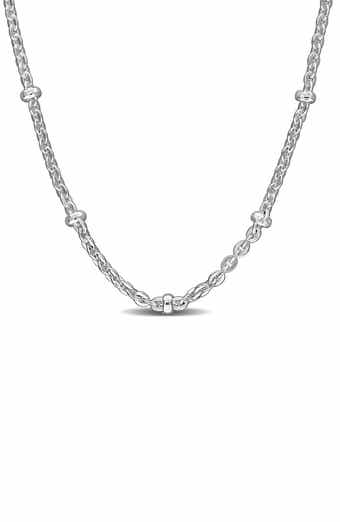DELMAR Saturno Bead Station Necklace, 2.1mm