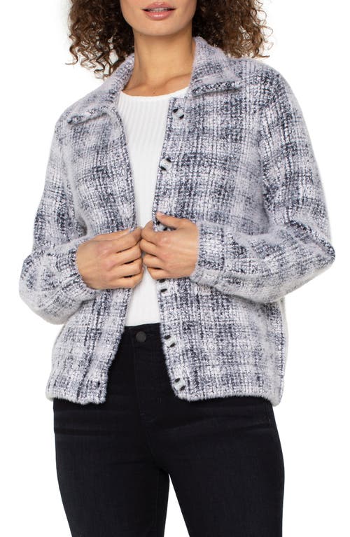 Liverpool Los Angeles Plaid Bomber Sweater In Multi