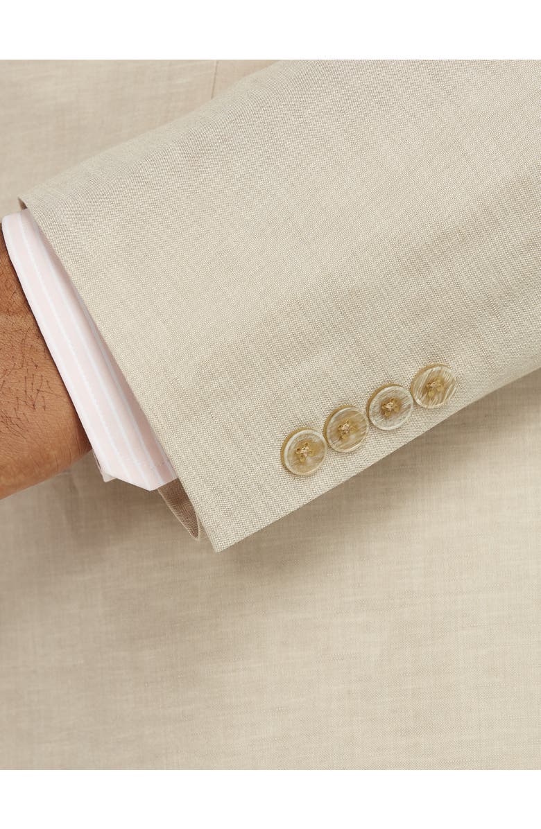 Oak Hill by DXL Jacket-Relaxer Linen-Blend Suit Jacket, Alternate, color, Flax