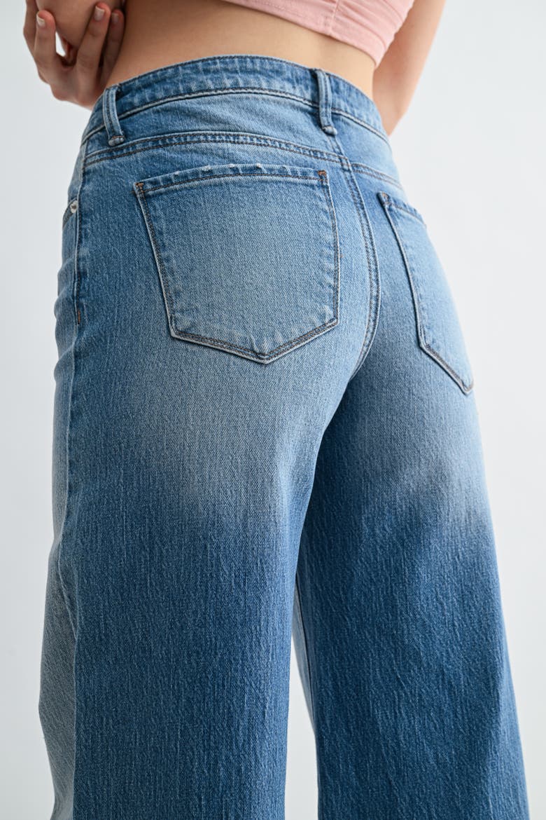 Mid Rise Wide Leg Jeans, Alternate, color, Medium Wash