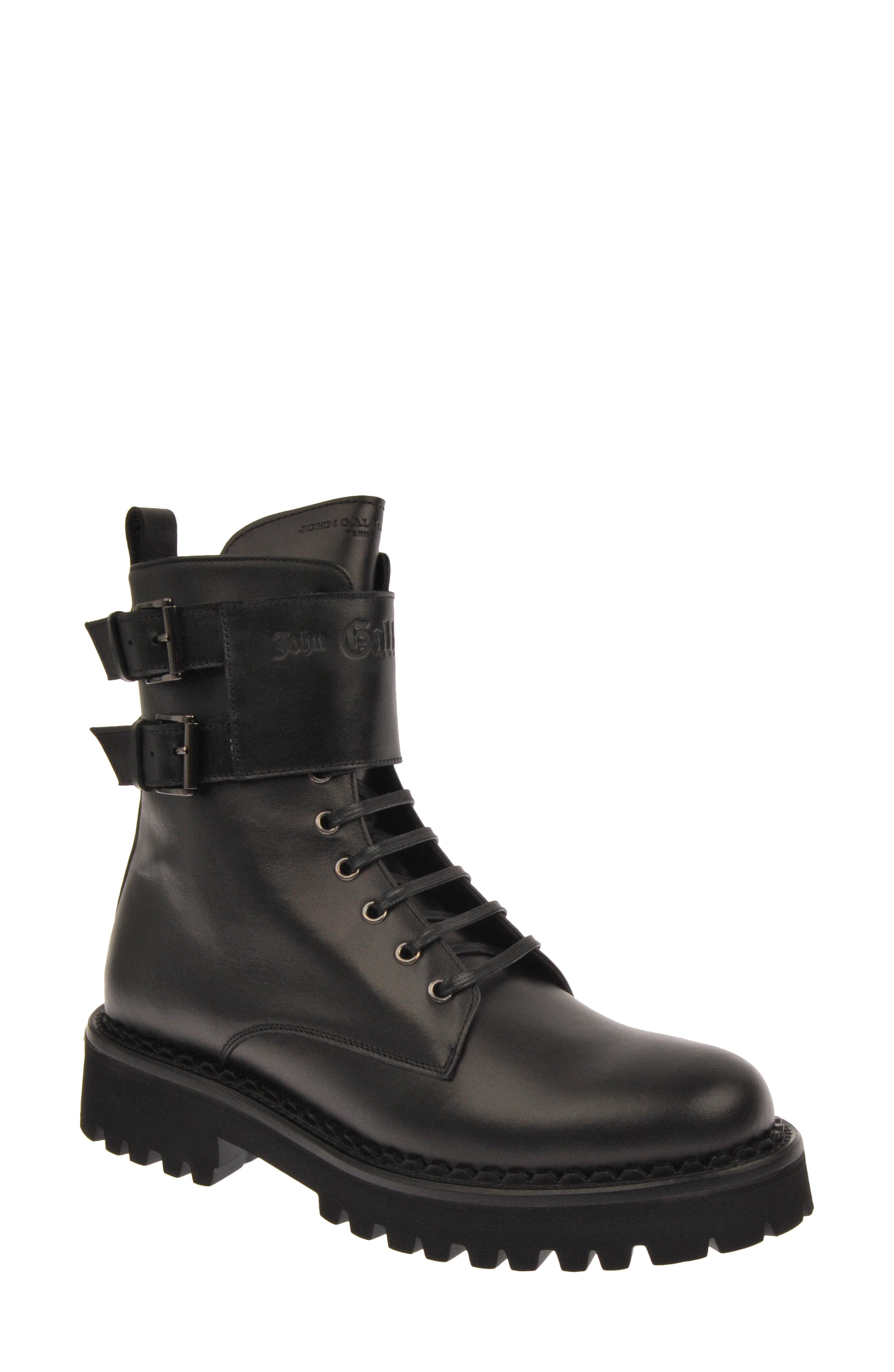 John Galliano Paris John Gallioano Combat Boot, Main, color, 