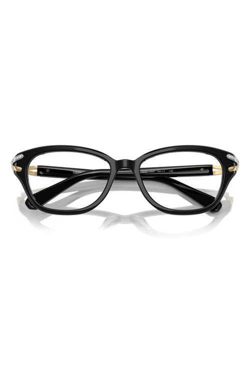 Swarovski 54mm Pillow Optical Glasses In Black