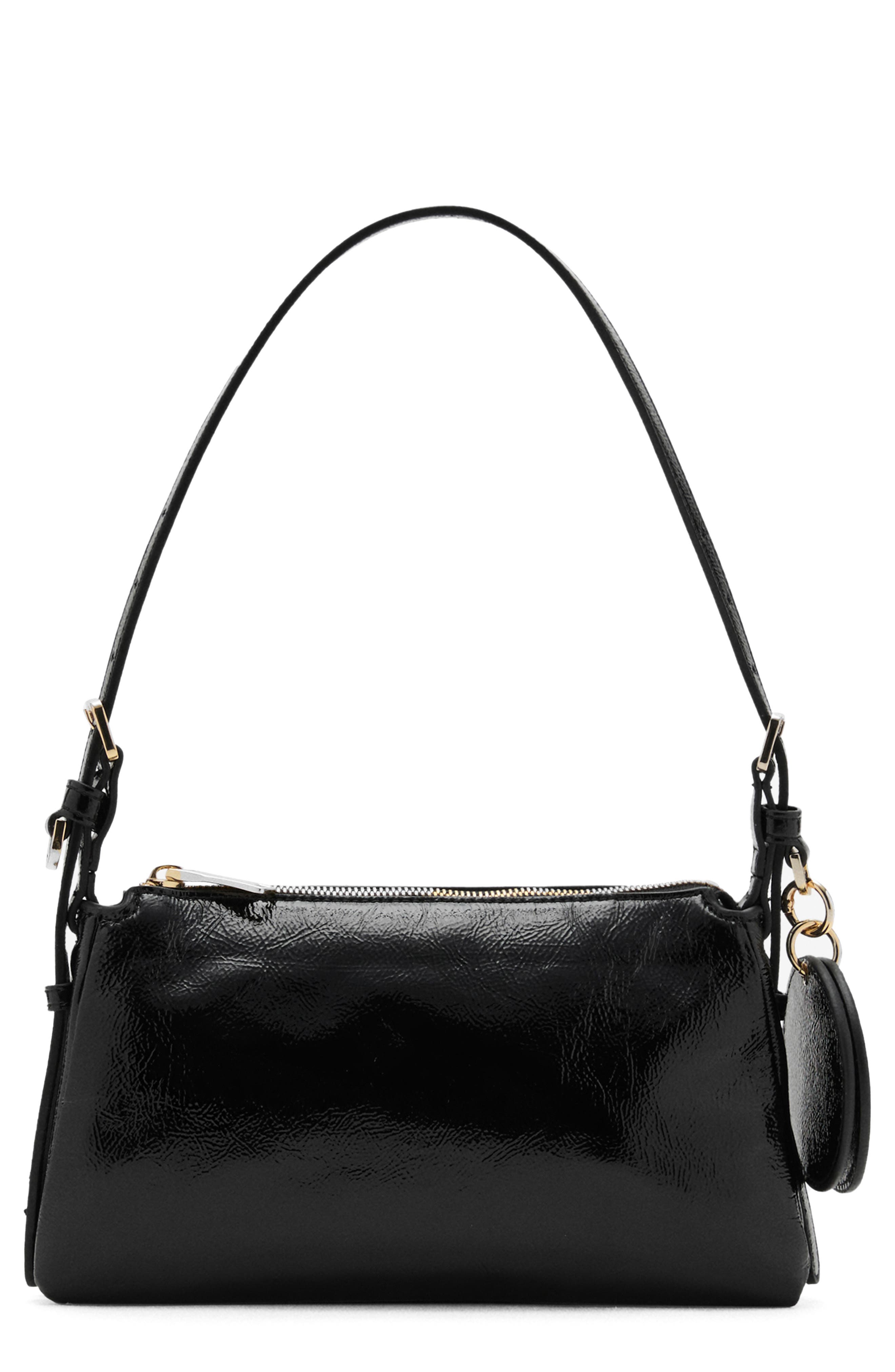 MANGO Faux Leather Shoulder Bag, Main, color, 