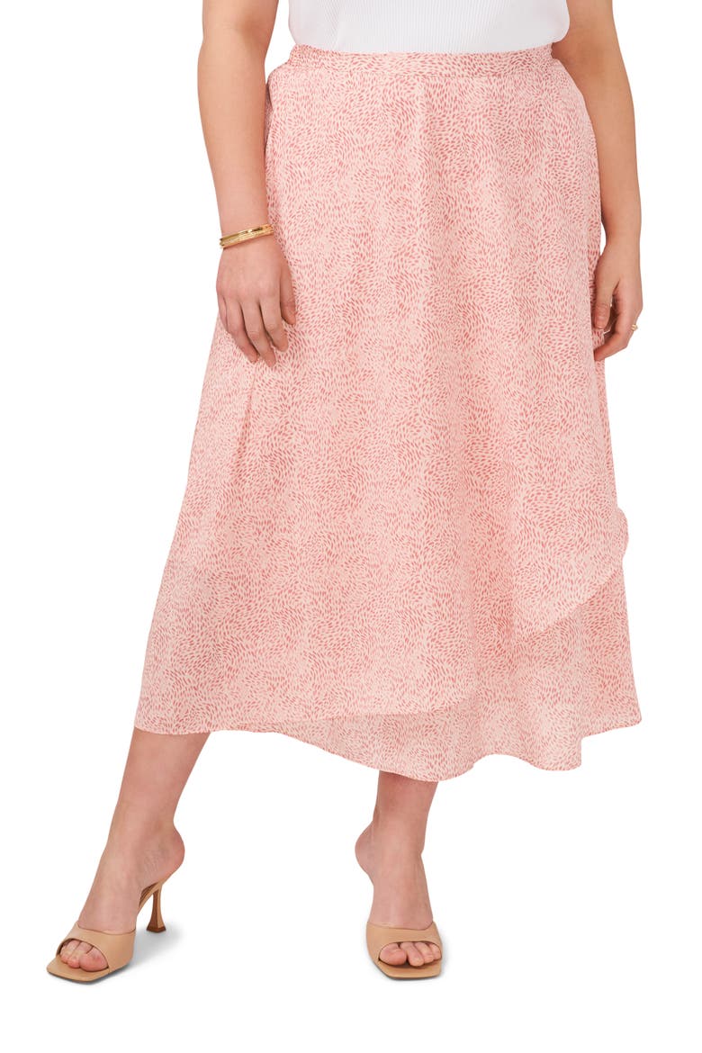 Print Crossover Maxi Skirt, Main, color, PINK ORCHID