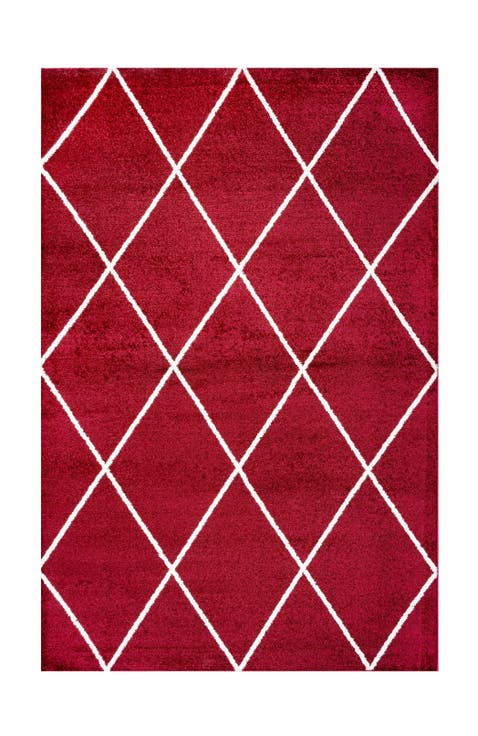 Cole Minimalist Diamond Trellis Area Rug