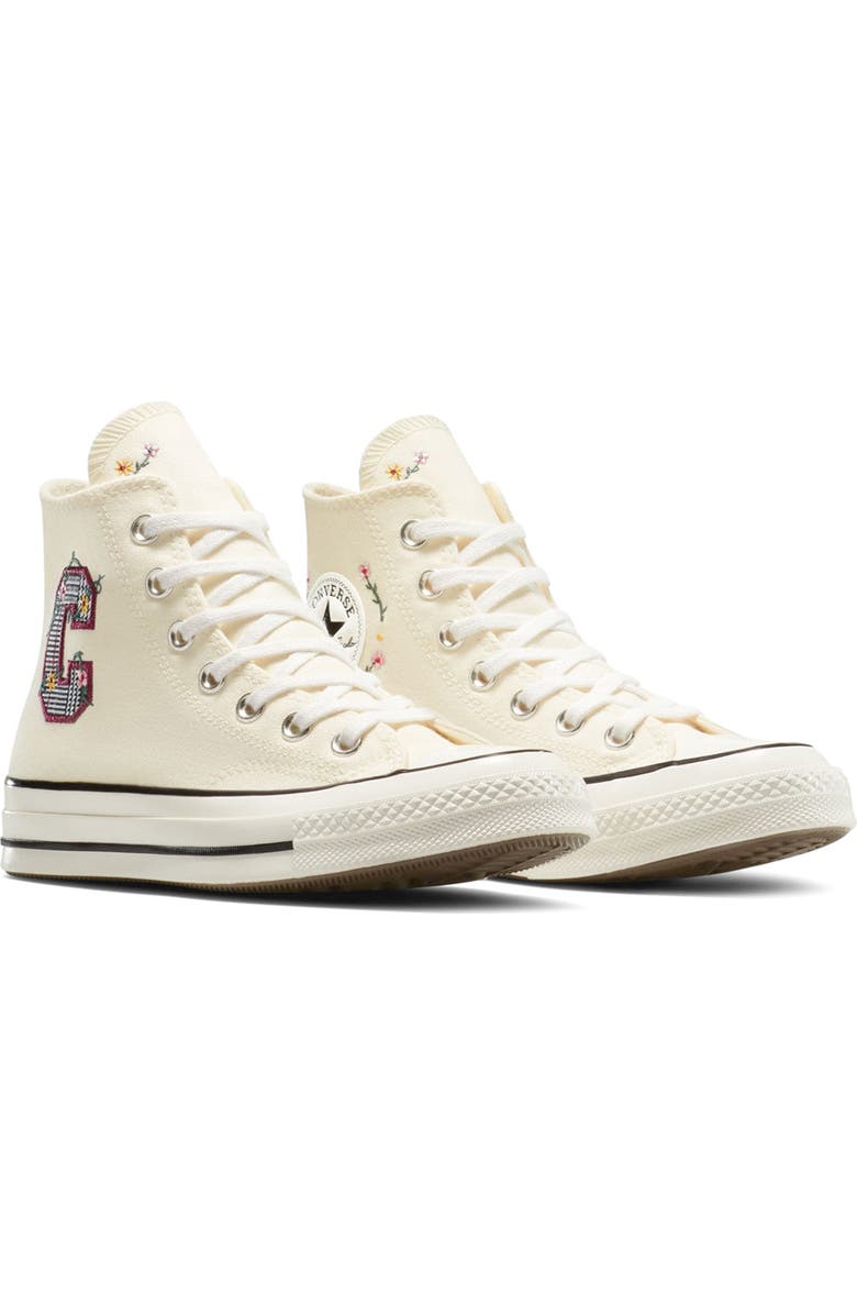 Converse Chuck 70 Floral Canvas High Top Sneaker, Main, color, Egret/ Black/ Frozen Acai