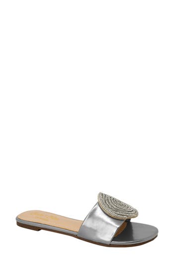 CHASE & CHLOE CHASE AND CHLOE IRMA SPIRAL EMBELLISHED SLIDE SANDAL 